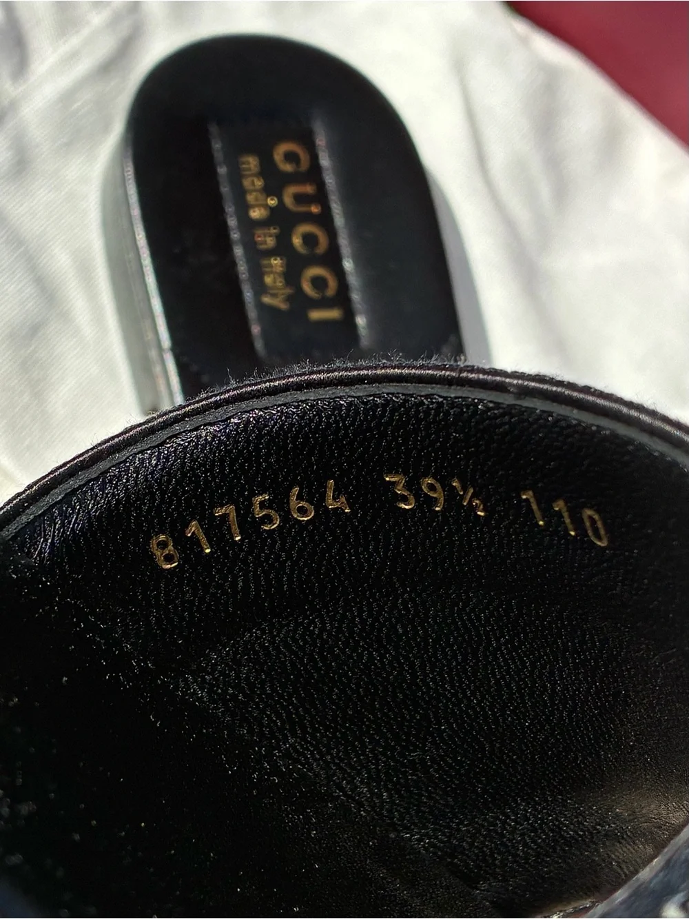 GUCCI JANE EMBROIDERED LOGO BLACK IVORY JACQUARD LEATHER SANDALS SZ 39.5 NEW